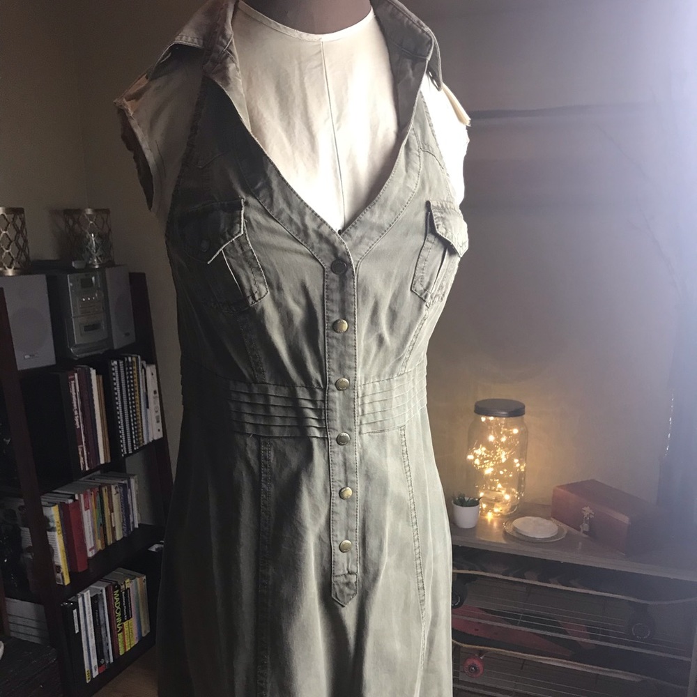 Guess Size 3 Halter Army Style Dress